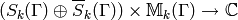 (S_k(\Gamma) \oplus \Sbar_k(\Gamma))
\times \sM_k(\Gamma) \to \C