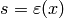 s\set \eps(x)