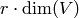 r\cdot \dim(V)