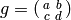 g=\abcd{a}{b}{c}{d}
