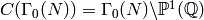 C(\Gamma_0(N)) = \Gamma_0(N)\backslash \P^1(\Q)