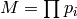 M=\prod p_i
