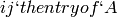 ij`th entry of `A