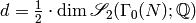 d=\frac{1}{2}\cdot \dim\sS_2(\Gamma_0(N);\Q)