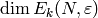 \dim E_k(N,\eps)