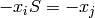 -x_i S = -x_j