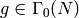 g\in\Gamma_0(N)