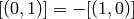 [(0,1)] = -[(1,0)]