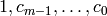 1, c_{m-1}, \ldots, c_0