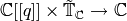 \C[[q]] \cross \tT_\C \to \C
