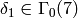 \delta_1\in \Gamma_0(7)