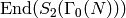 \End(S_2(\Gamma_0(N)))