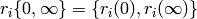 r_i\{0,\infty\} = \{r_i(0), r_i(\infty)\}