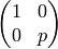 \mtwo{1}{0}{0}{p}