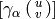 \left[\gamma_\alp \smallvtwo{u}{v} \right]