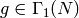 g\in\Gamma_1(N)