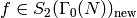 f\in
S_2(\Gamma_0(N))_{\new}