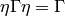\eta \Gamma \eta = \Gamma