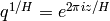 q^{1/H} = e^{2 \pi i z /H}