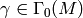 \gamma\in\Gamma_0(M)