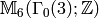 \sM_6(\Gamma_0(3);\Z)