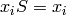 x_i S = x_i