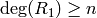 \deg(R_1) \geq n