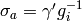 \sigma_a = \gamma' g_i^{-1}