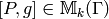 [P,g] \in \M_k(\Gamma)