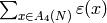 \sum_{x \in A_4(N)} \eps(x)