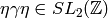 \eta \gamma \eta \in SL_2(\Z)