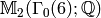 \sM_2(\Gamma_0(6);\Q)