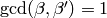 \gcd(\beta,\beta')=1