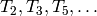 T_2, T_3, T_5, \ldots