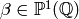 \beta\in\P^1(\Q)