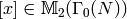 [x]\in \M_2(\Gamma_0(N))
