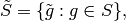 \tilde{S} = \{\tilde{g} : g \in  S\},