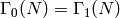 \Gamma_0(N)=\Gamma_1(N)