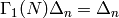 \Gamma_1(N)\Delta_n = \Delta_n