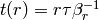 t(r) = r\tau
\beta_r^{-1}