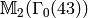 \M_2(\Gamma_0(43))