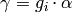 \gamma = g_i \cdot \alpha