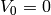 V_0 = 0