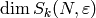 \dim S_k(N,\eps)