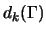 $ d_k(\Gamma)$