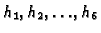 $h_1,h_2,\ldots, h_6$