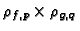 $\rho_{f,p}\times\rho_{g,q}$