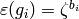 \eps(g_i) = \zeta^{b_i}