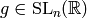 g\in \SL_{n} (\R)
