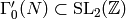 \Gamma'_{0} (N)\subset \SL_{2} (\Z)